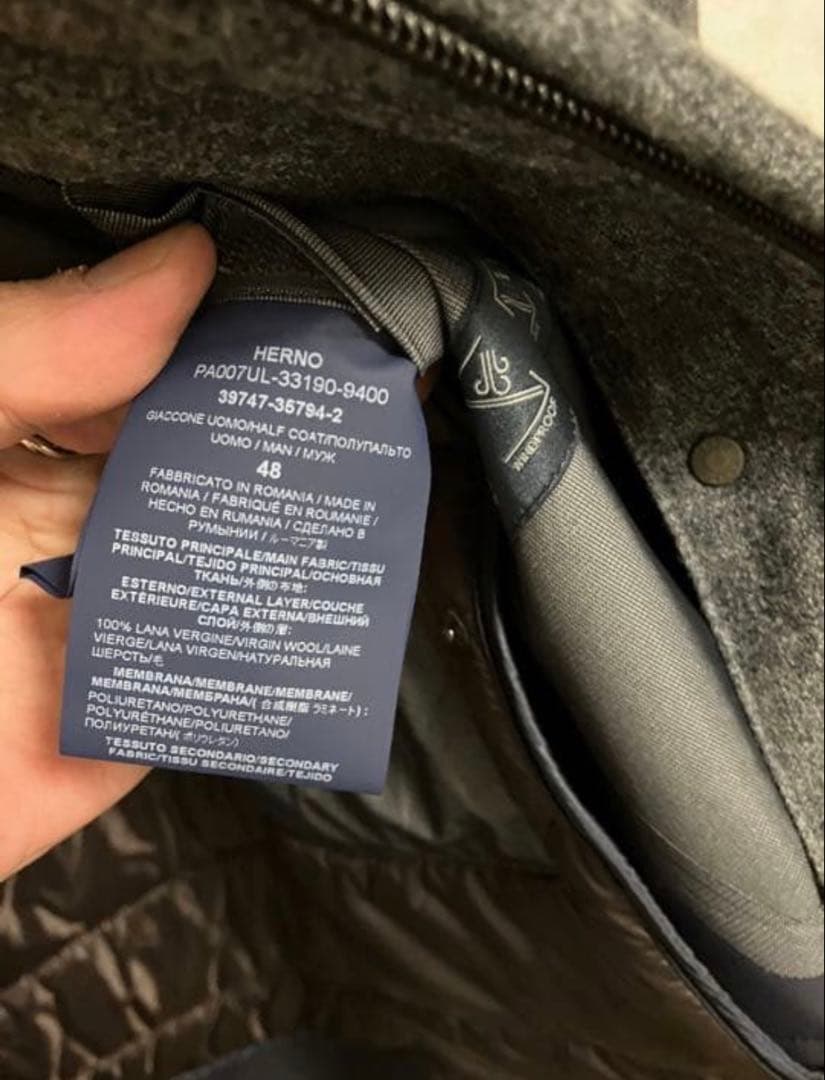 HERNO ヘルノ コート ダークグレー 48