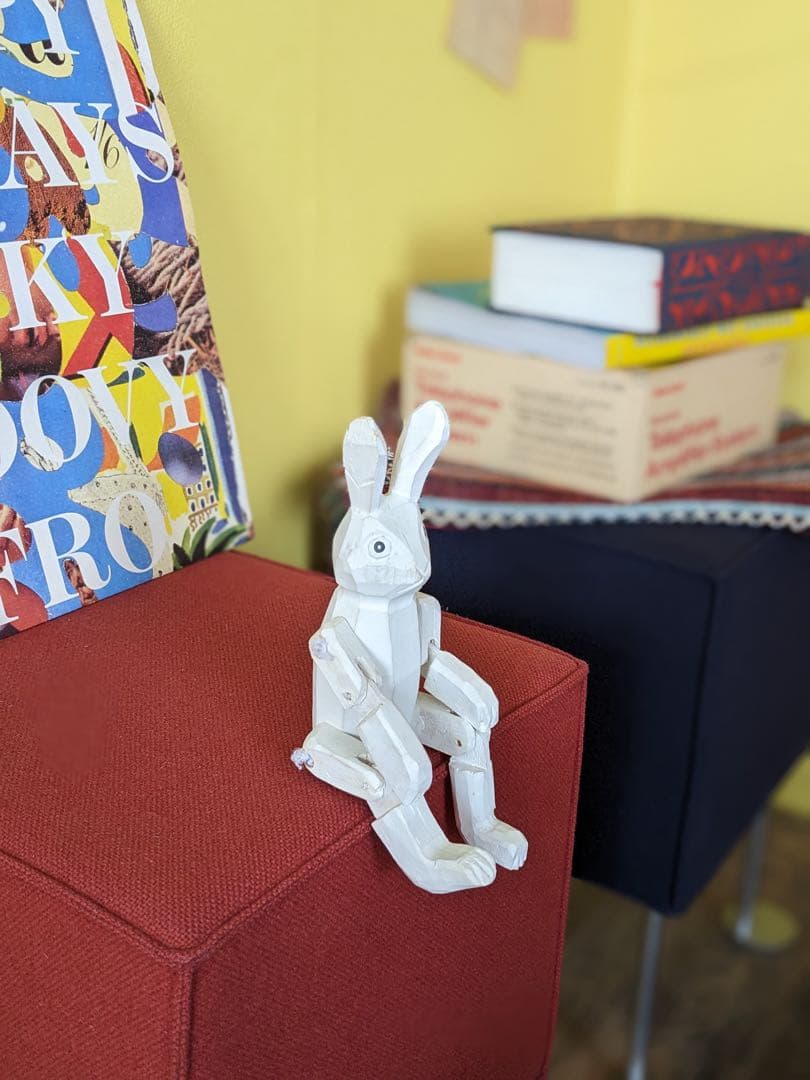 【SALE】キューブ型スツール （赤・レッド）