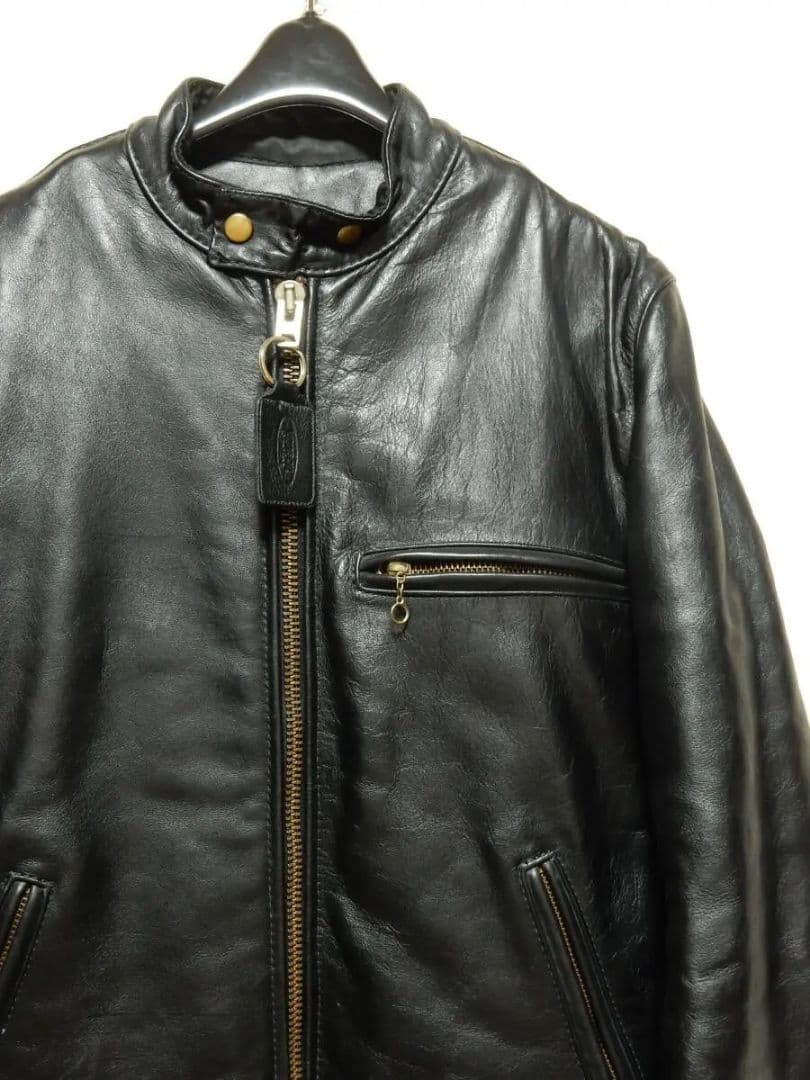 激レアモデルD！バンソンVANSON立ち襟スタンドシングルライダース38