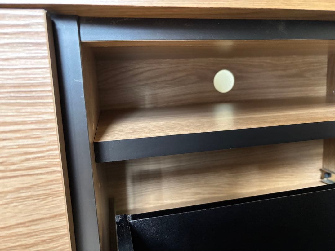 ナチュラルウッド テレビボード横150cm コンセント付き