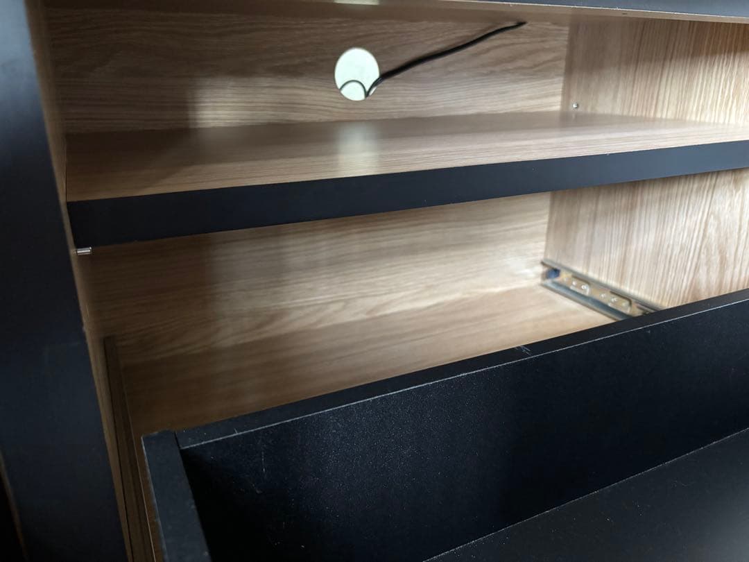 ナチュラルウッド テレビボード横150cm コンセント付き