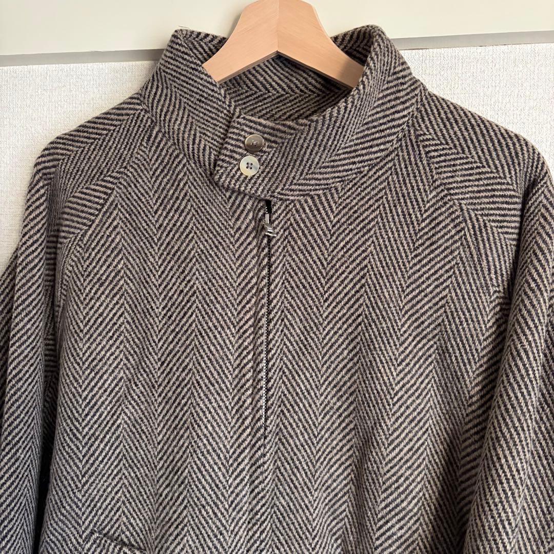 オーラリー LAMA SHETLAND WOOL ツイードブルゾン 3