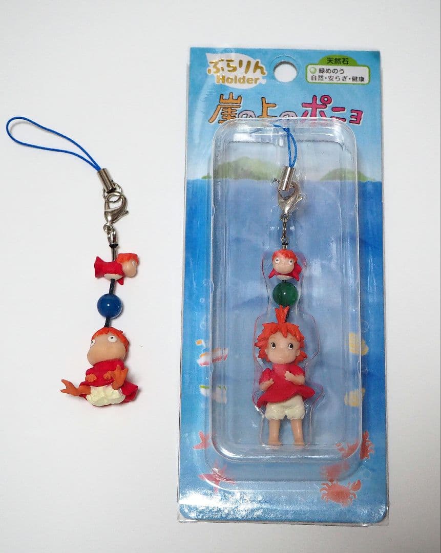 希少　崖の上のポニョ　ぶらりん　ストラップ　天然石　ジブリ