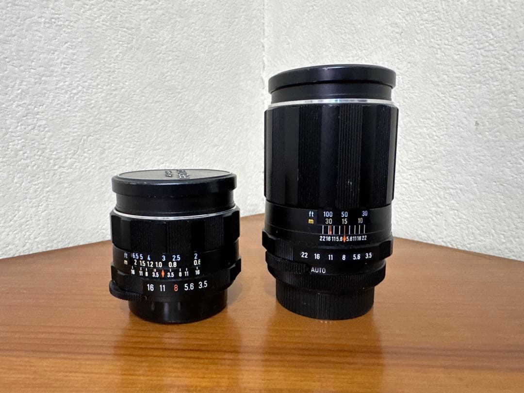 【即撮影可能】 フィルムカメラ Pentax SP レンズ3個付き