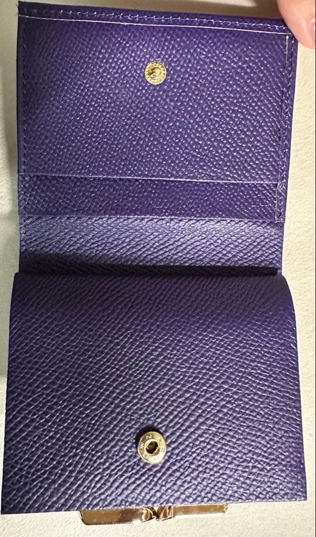 皇居財布 二つ折り財布 パープル 箱付き 宮内庁内売店で購入