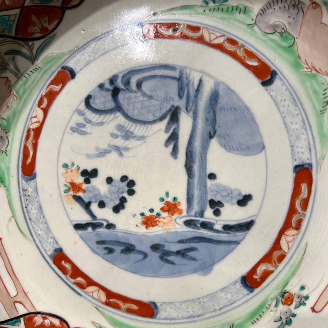 古赤絵　時代物　直径　27cm 深さ8cm