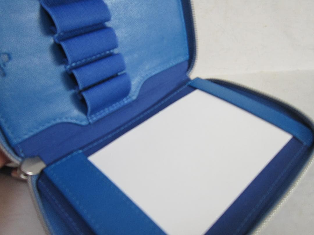 ペンケース　ガルーシャ　アシュフォード　趣味の文具箱　コラボ　５本差し　ブルー