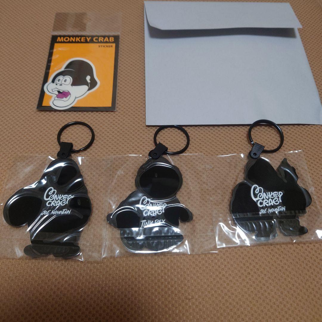 MONKEY CRAB キーホルダー ステッカー 4点セット