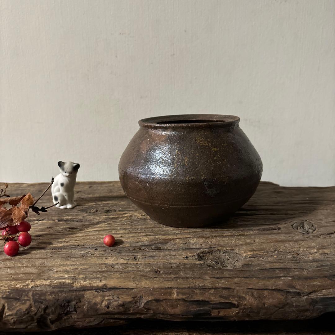 李朝　壺　オンギ 韓国アンティーク　その23検：骨董アンティーク.花器.白洲正子