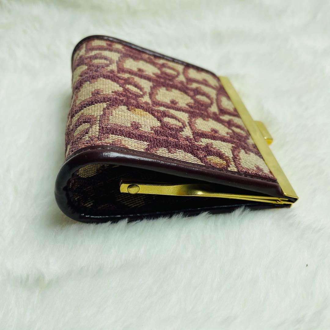 美品　箱付Dior トロッター ケース がま口　ボルドー　おしゃれ　希少