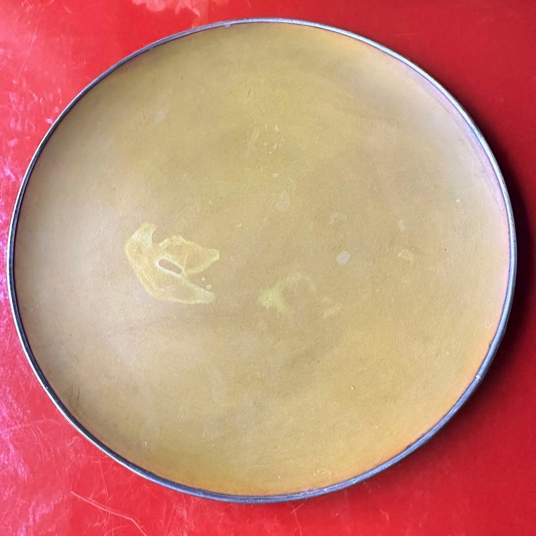 超限定9月10日20時迄‼️愛蔵生駒製松美斎造銀縁黄銅槌目菓子盆G.Ikoma5客