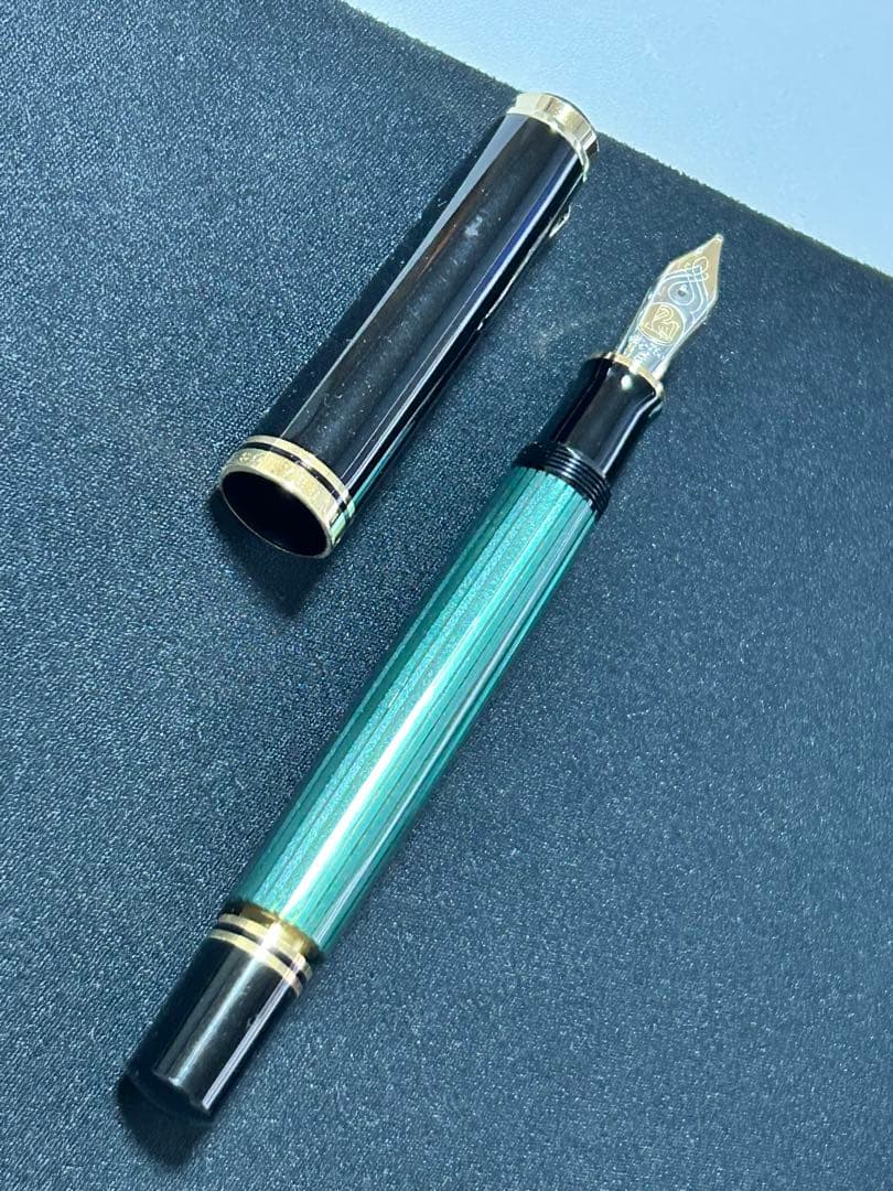 ペリカン M800 緑縞　グリーンストライプ