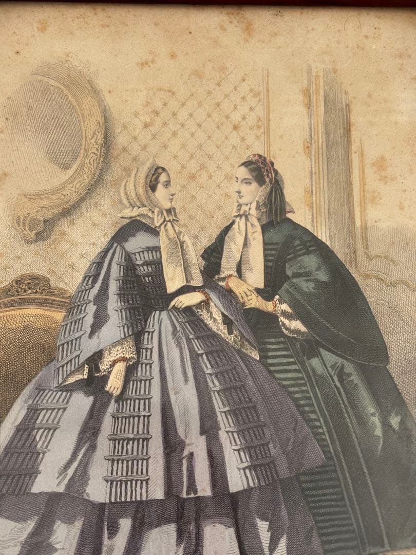 フランス　蚤の市　ファッション　ブロカント　額