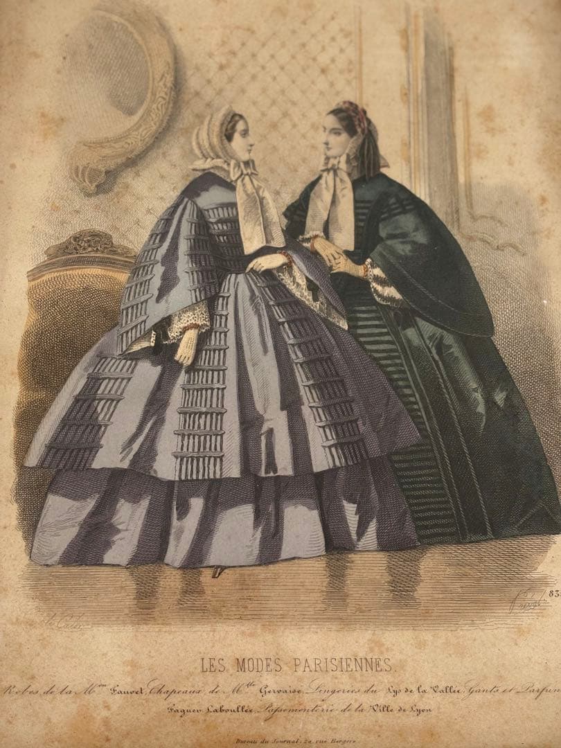 フランス　蚤の市　ファッション　ブロカント　額