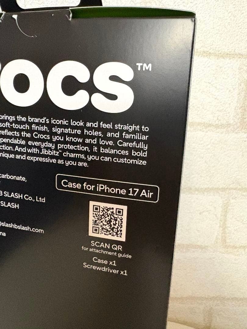 【正規品・日本未発売】crocs iPhone17 Air用ケース　ピンク