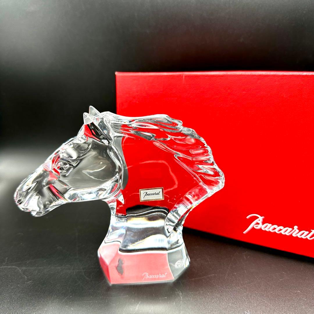 Baccarat バカラ 干支フィギュリン 馬 ホースヘッド オブジェ 愛馬