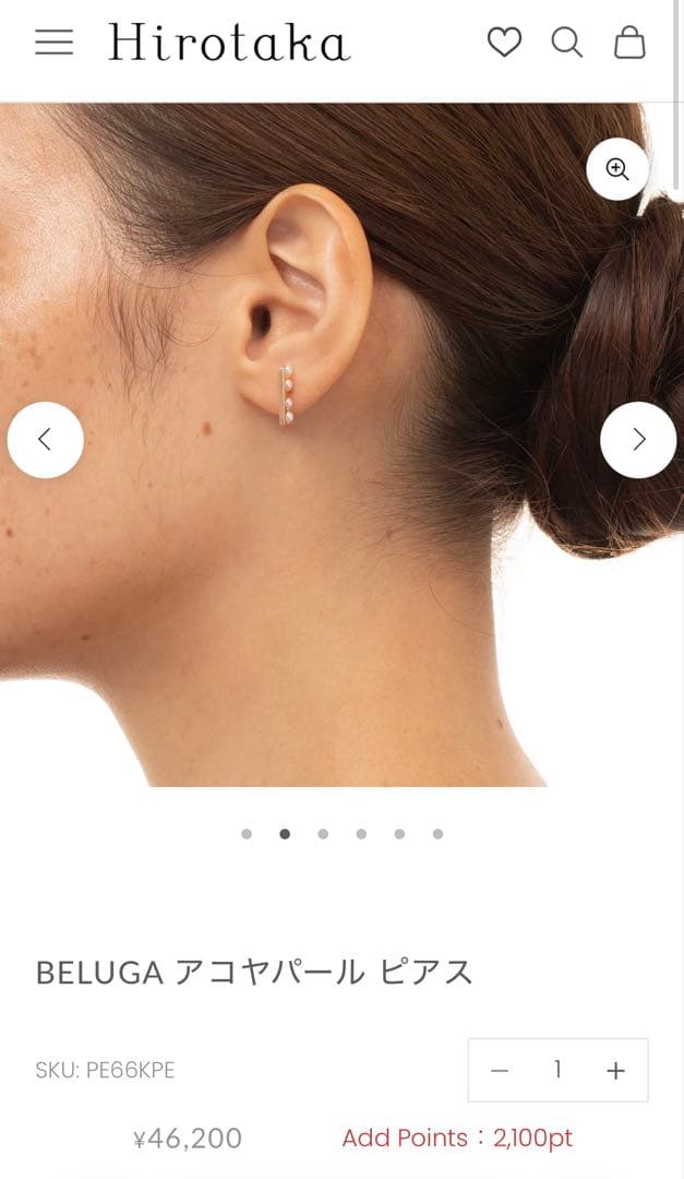 BELUGA アコヤパール ピアス２個　セット