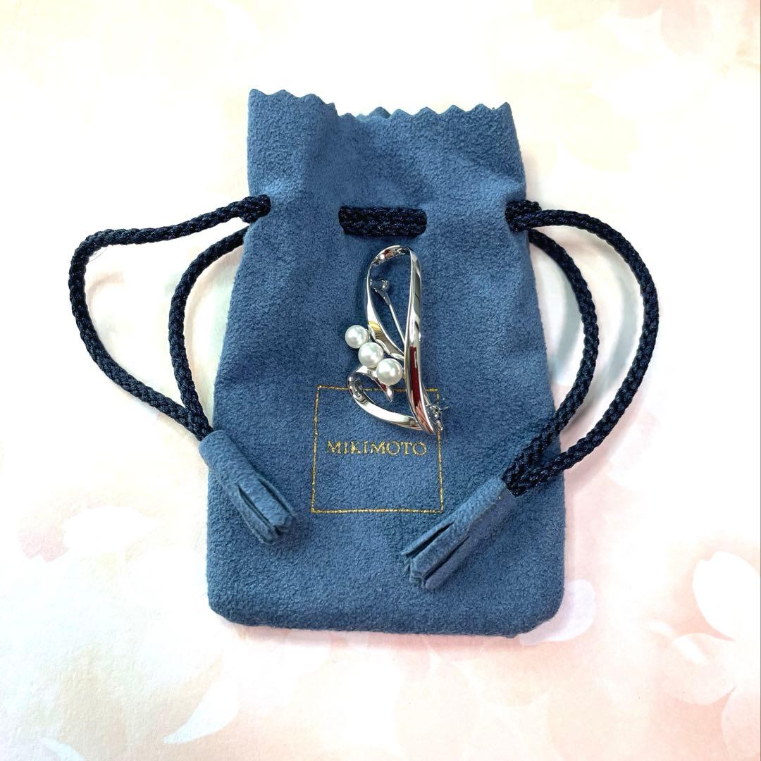 お*ん様 ミキモト　ブローチ　あこや真珠　本真珠　パールブローチ　入学式　卒業式