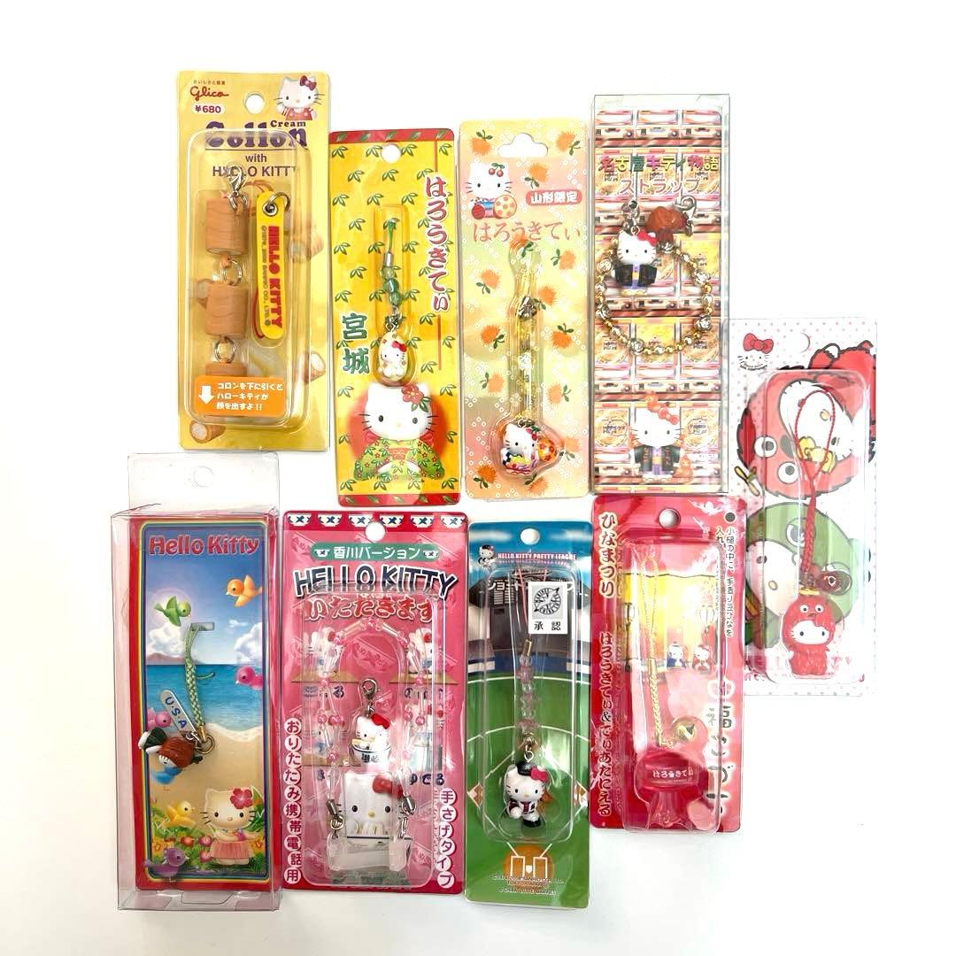 サンリオ　ハローキティ　ご当地　根付け　ストラップ　まとめ売り　合計131個