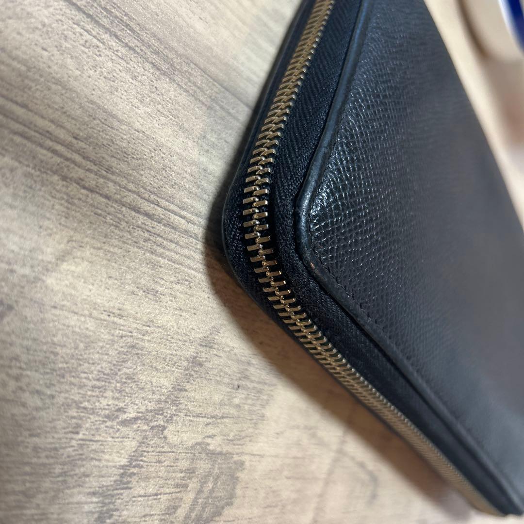ブルガリ　黒 レザー 財布