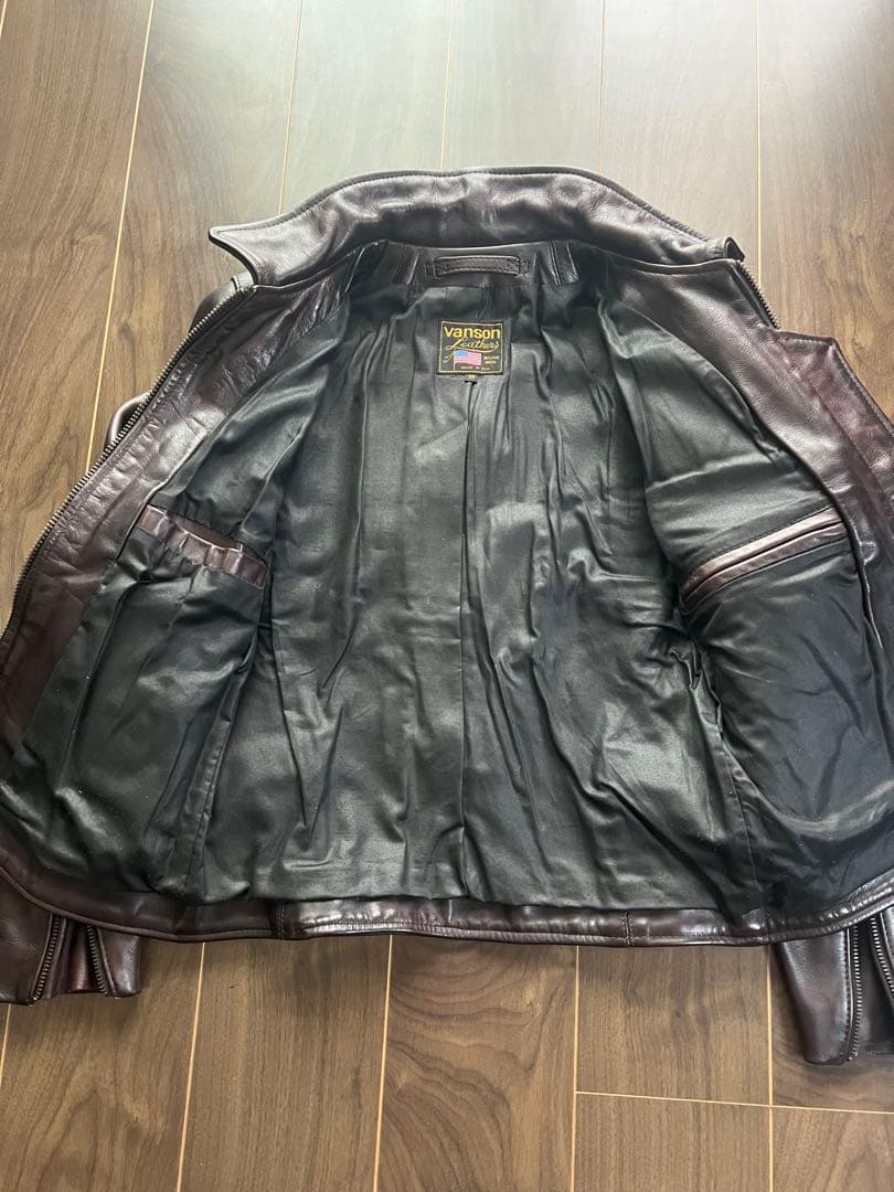 おざVANSON バンソン レザー ライダースジャケット エンフィールド