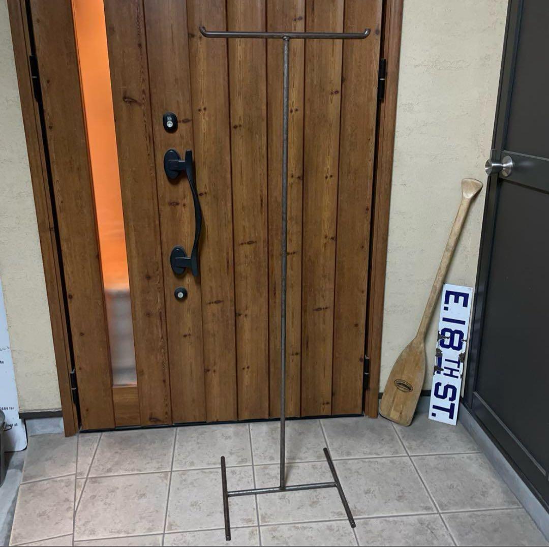 【ラスト1点】インダストリアル アイアン T字ハンガーラック シャビー 店舗什器