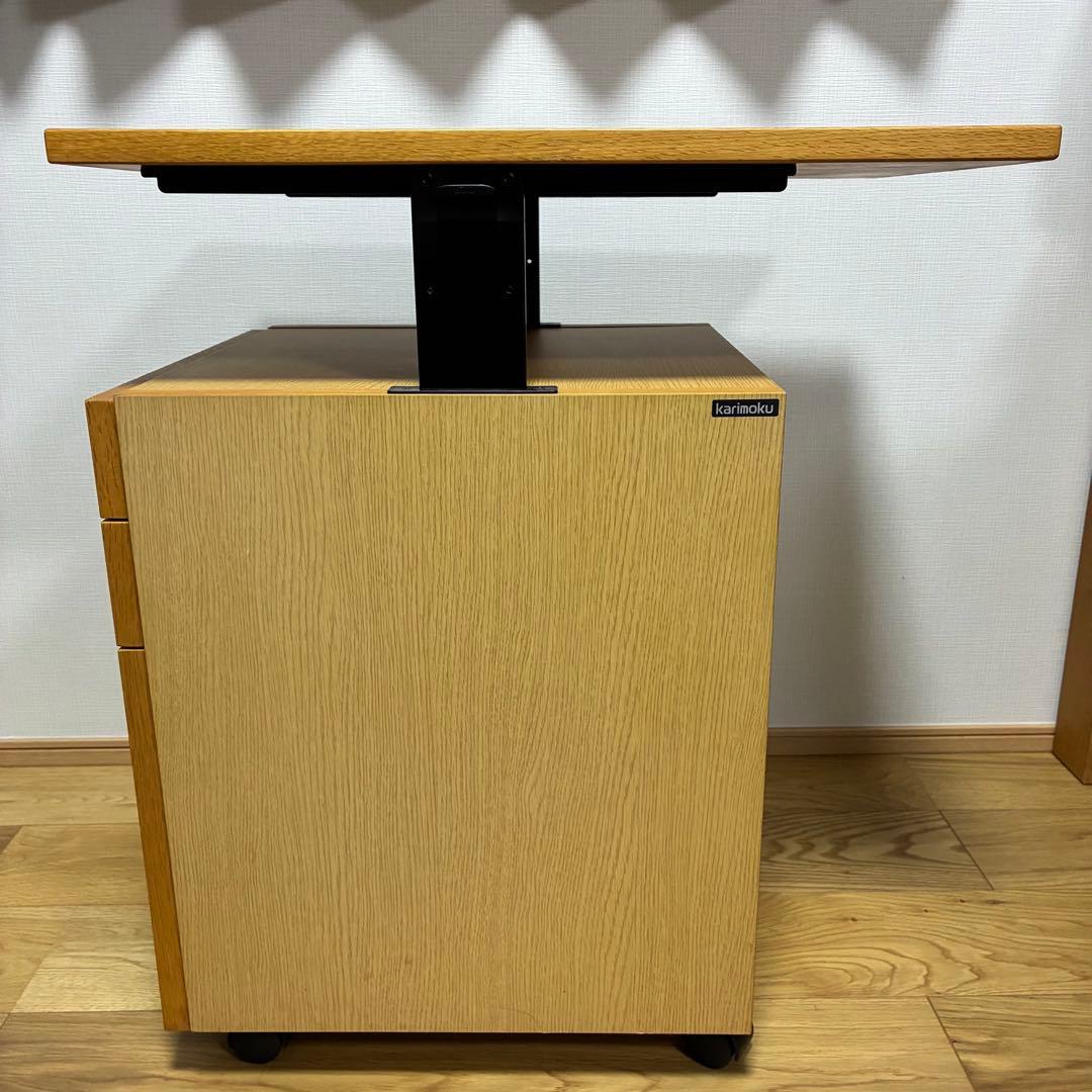 【カリモク karimoku】デスクワゴン 鍵付き 学習机 サイドチェスト