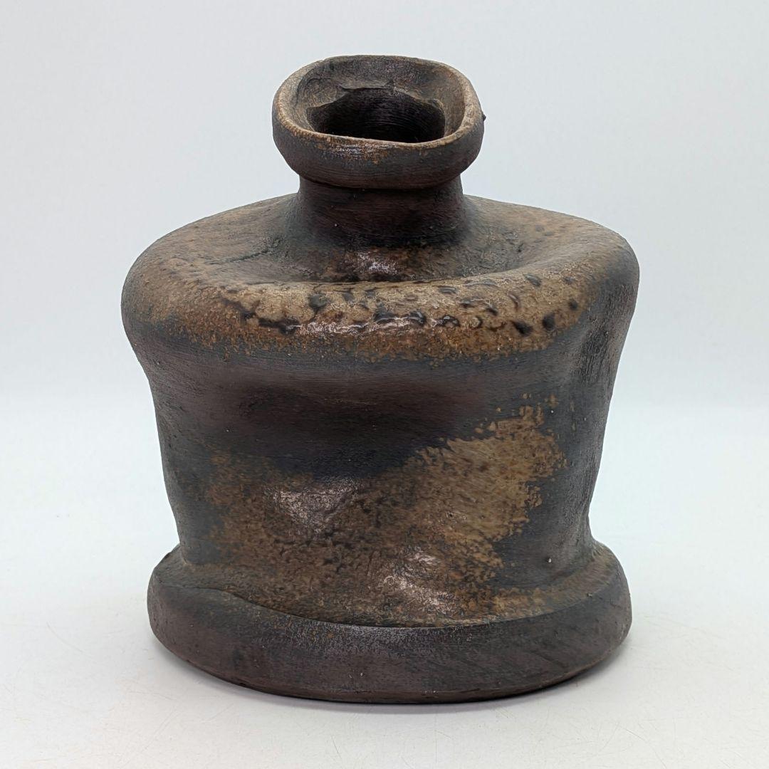 備前焼 古備前写変形花入 花器 フラワーベース 花瓶 置物 華道具 茶道具 蹲壺