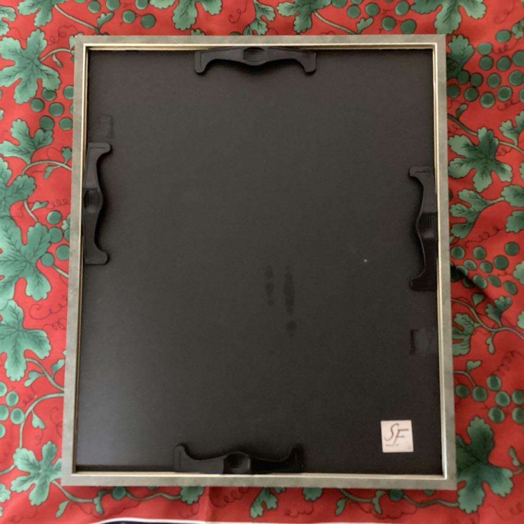 棟方志功在銘色紙水墨画　【大首　花深処無行跡】肉筆　額装　落款在　　模写