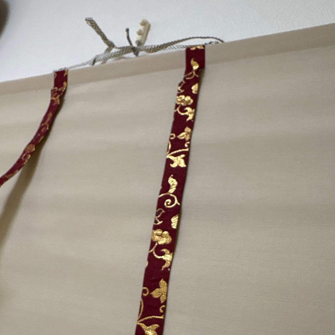 掛軸-村山静苑　立雛　日本画家　桃の節句　七五三　ひな祭り　かけ日　日本画