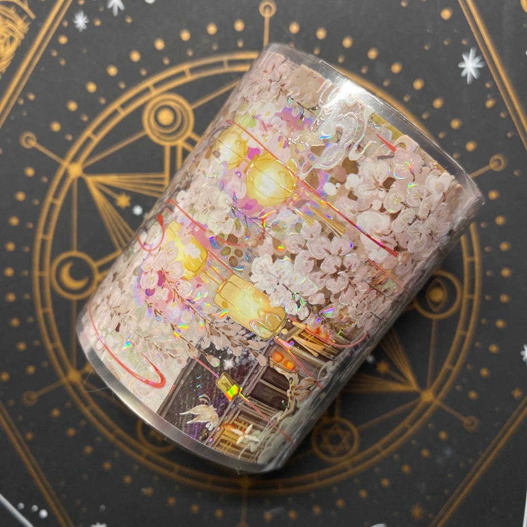 【S】海外　10m巻　貝殻光マスキングテープ　お花系/古風系/装飾系