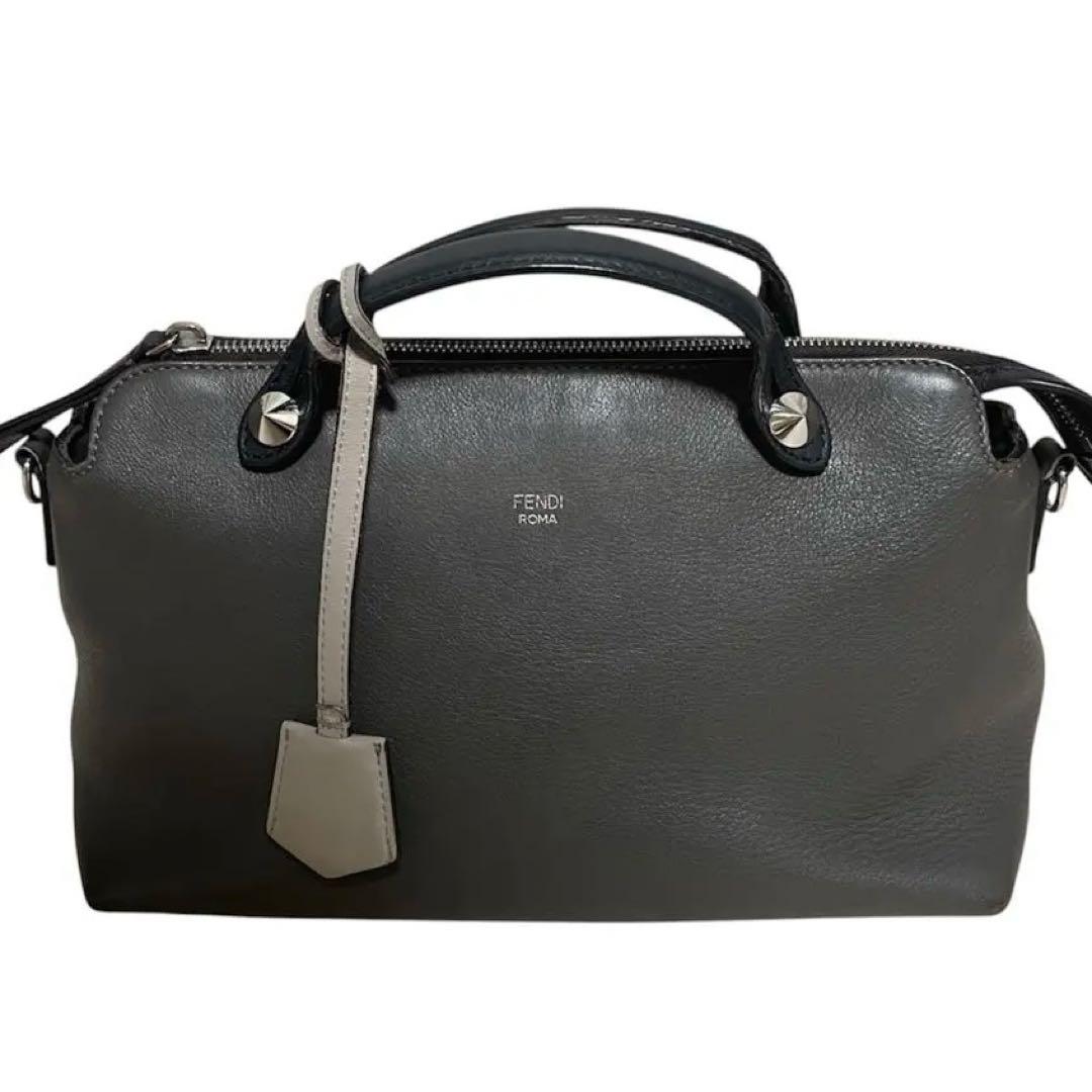 ◆FENDI◆フェンディ バイザウェイ ミディアム ショルダーバッグ グレー