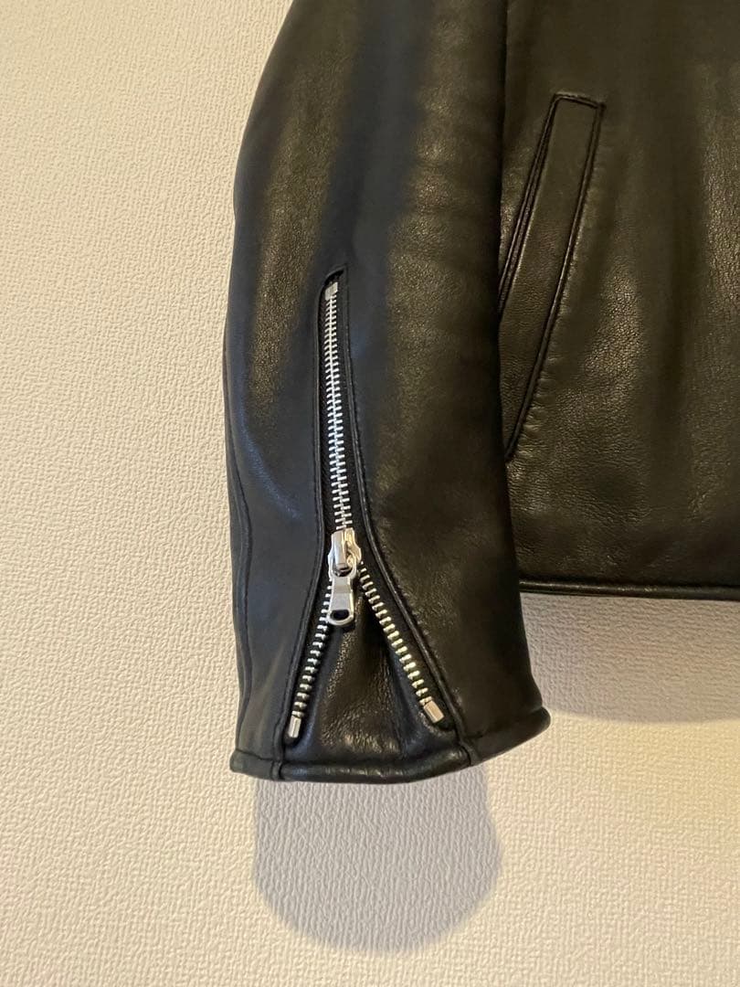 【美品】nano universe ブラック L レザー シングルライダース