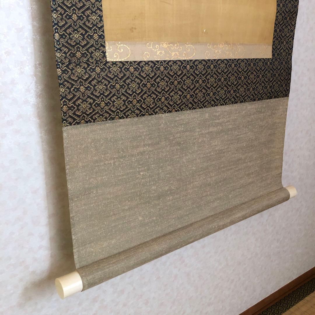 絹本古画 水墨山水画 掛け軸 骨董 古美術