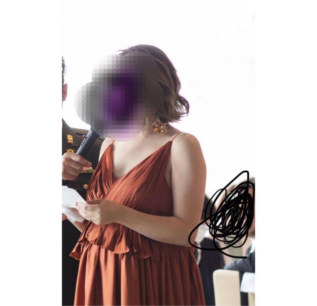 マタニティドレス　テラコッタ