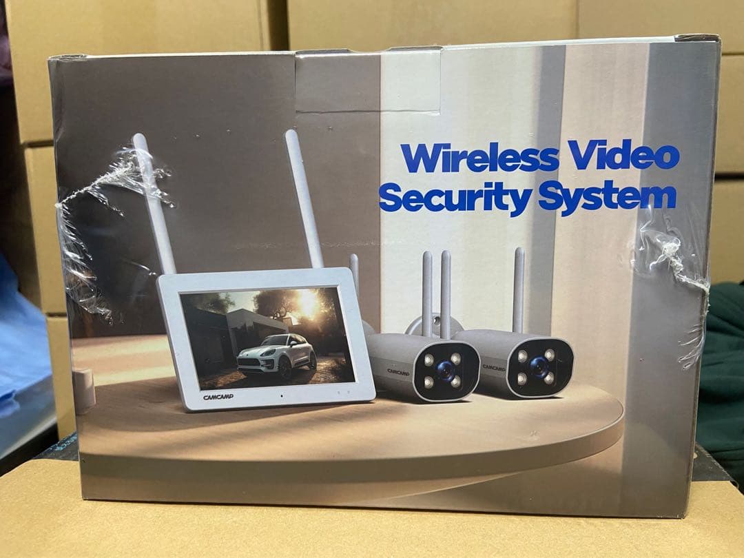 防犯カメラ ワイヤレス 屋外 CAMCAMP 7インチIPS ポータブルモニタ一