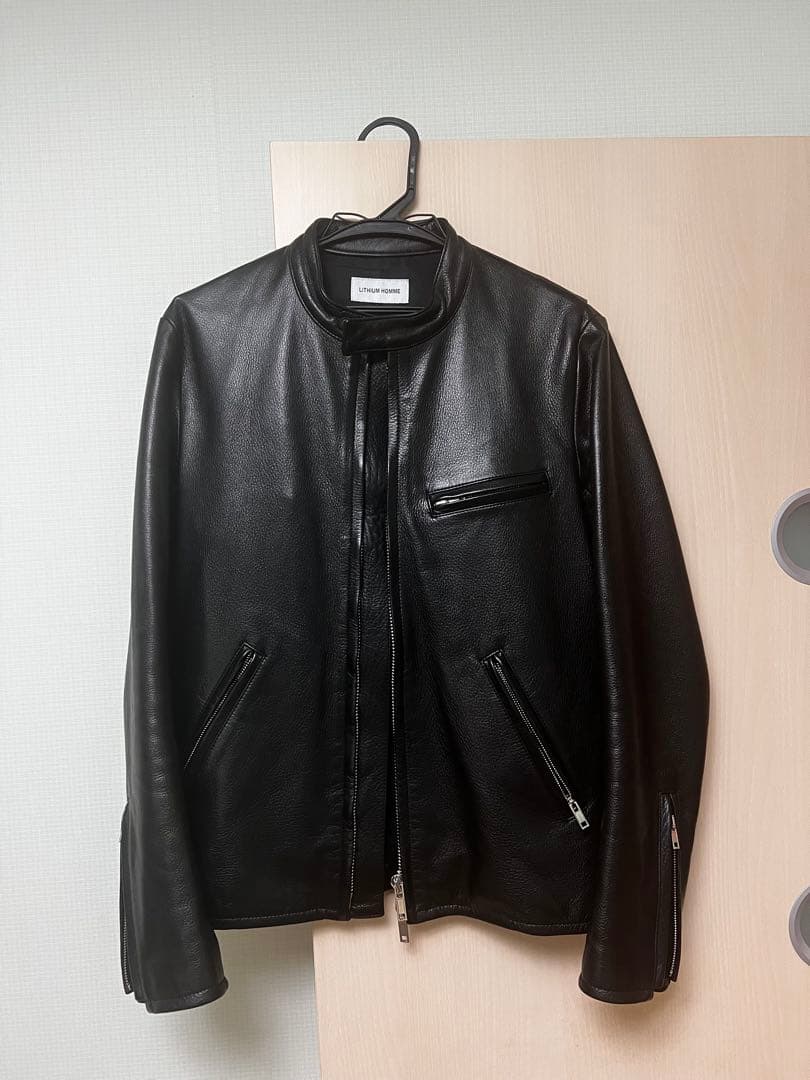 【美品、最終値下げ】リチウムオム　レザージャケット サイズM
