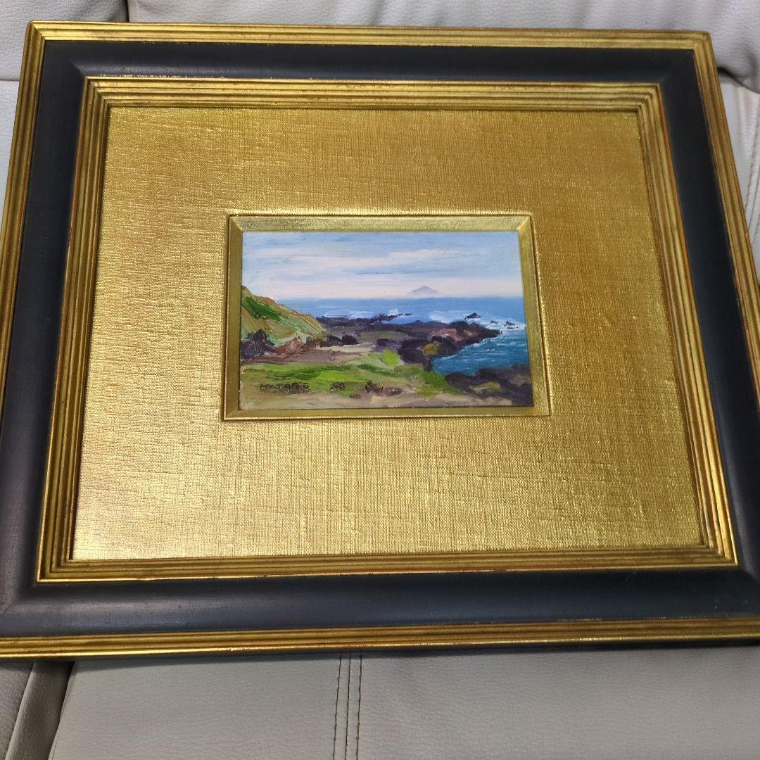 北郷薫澄　油絵　絵画　伊豆大島　ミニ