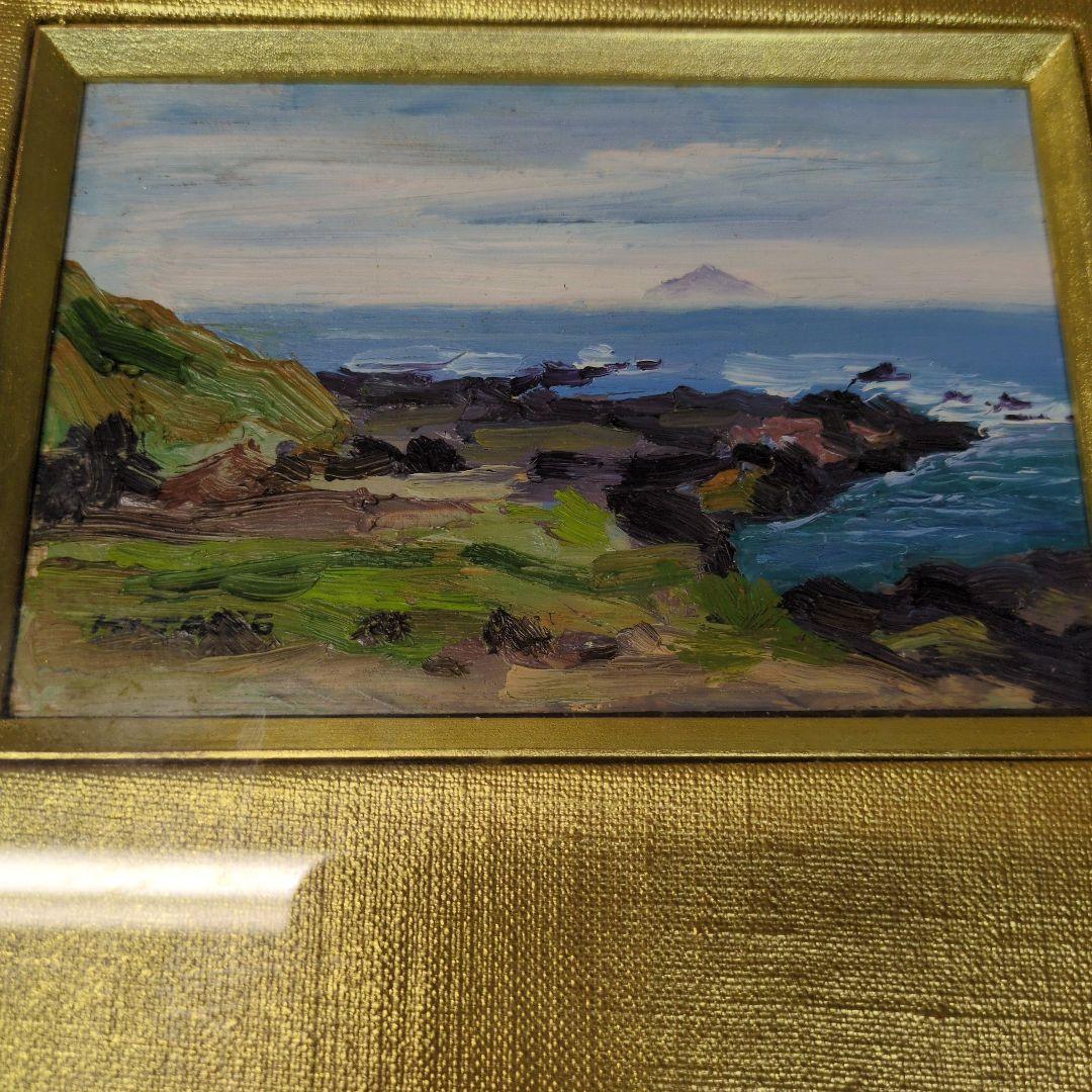 北郷薫澄　油絵　絵画　伊豆大島　ミニ