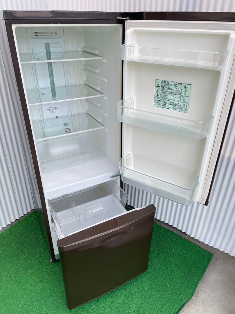 822 パナソニック 168L大きめ2ドア冷蔵庫 ブラウン 一人暮らし 単身