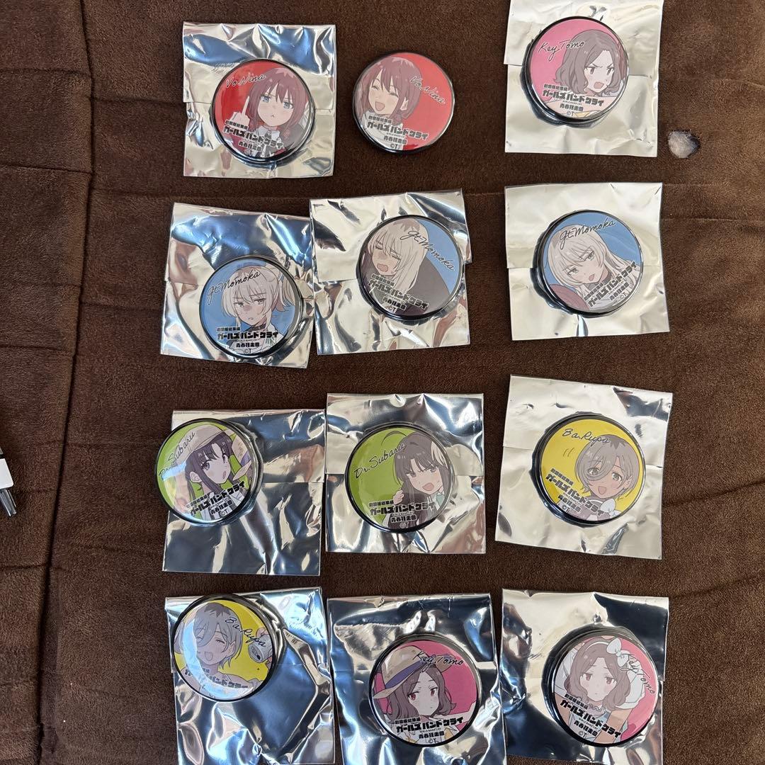 ガールズバンドクライ　入場者特典　缶バッジ　12種類コンプリート