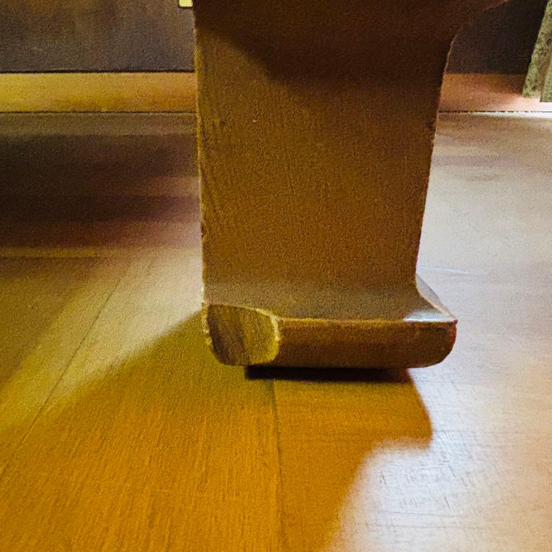 木製シンプル座卓 天板ひび割れあり