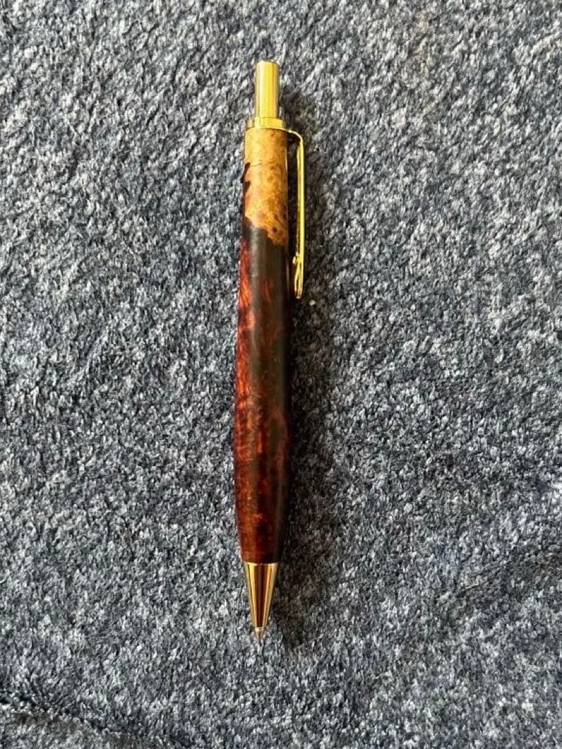 工房金木犀　【極上杢】花梨紅白　シャープペン