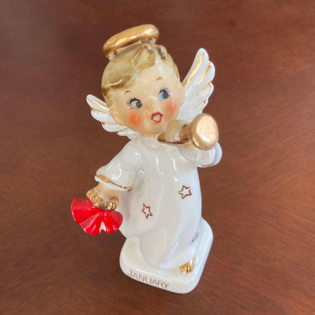 エンゼル人形　森永製菓　エンジェル　天使　置物　　陶器　昭和レトロ