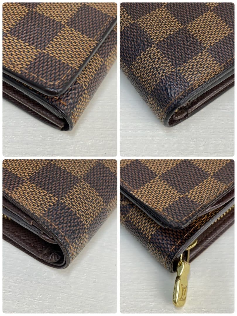 【新型 美品✨️】VUITTON トレゾール ダミエ 二つ折り財布 ホック