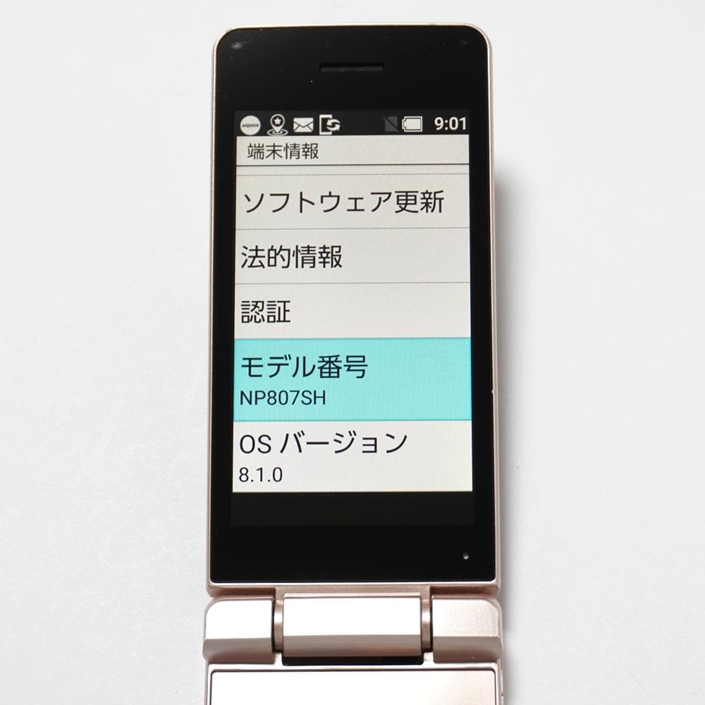 かんたん携帯10 807SH ゴールド SIMロック解除済 SD付 ソフトバンク