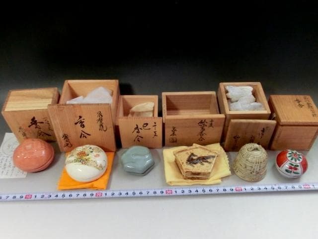 香合■6個セット 京焼 龍安寺 薩摩慶月 悠三 家康 呉須赤絵宝珠 竹春窯 満之