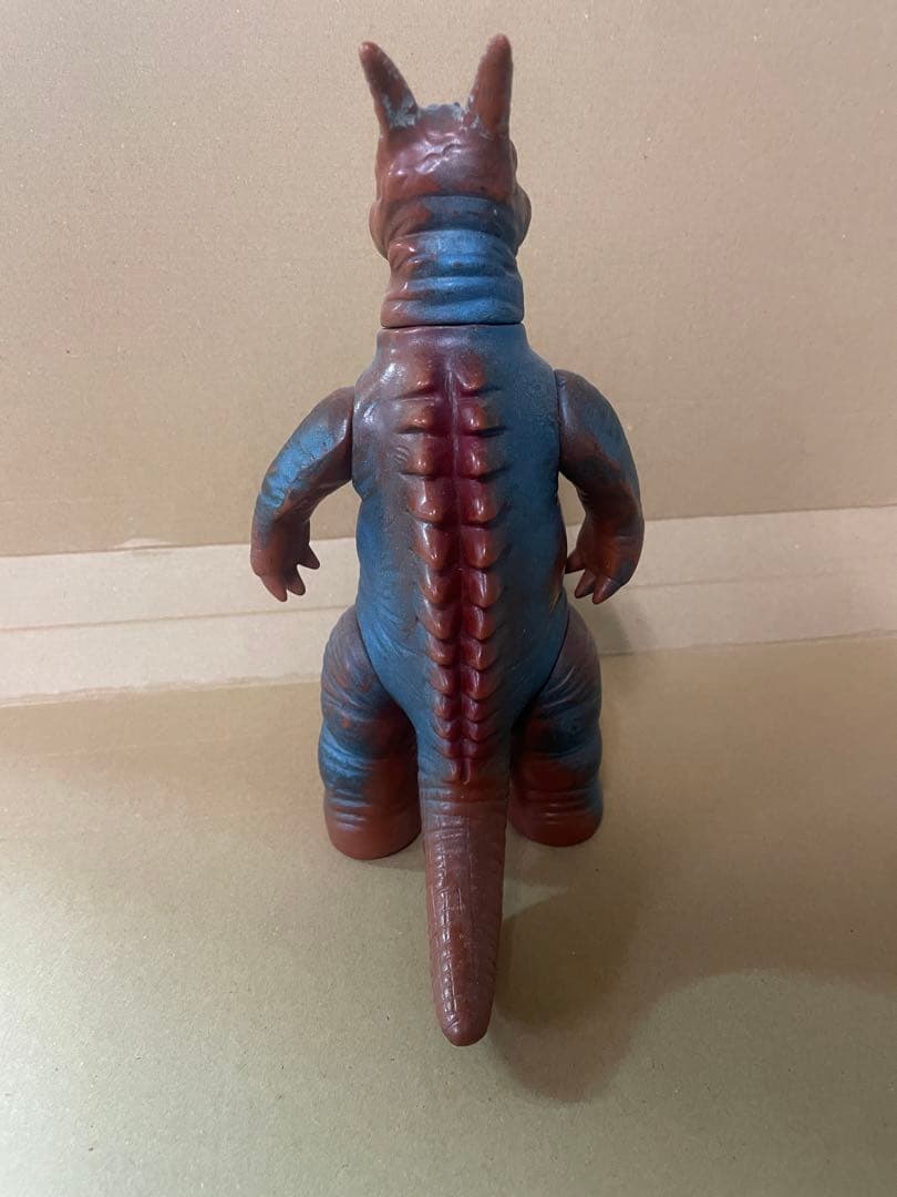 マルサン　パゴス　当時物　怪獣ソフビ　背中赤スプレー