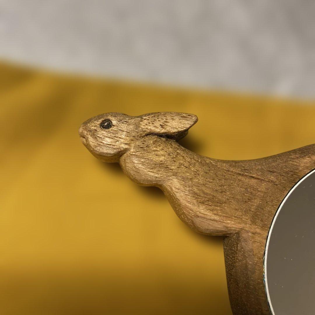 新品 未使用 KIYATA 手鏡　ウサギ　キヤタ 手紙舎