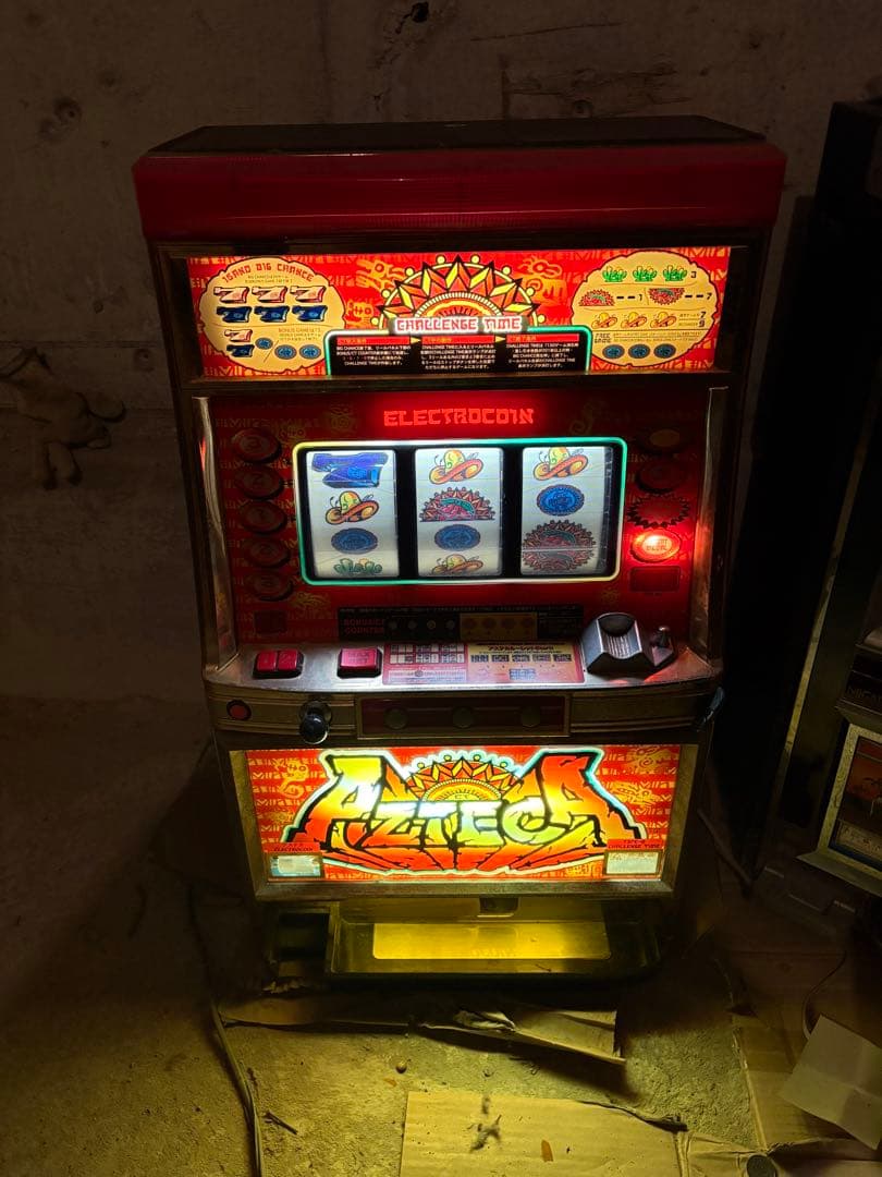 【通電確認済み】パチスロ実機 Azteca アステカ 4号機 昭和レトロ